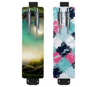 Eslifey 2 Pack Portable Pen Holder, Enchanted Dark Forest in The Moonlight Pencil Holder, Pen Sleeve Case Pouch Hold 2 or 3 Pens, Adjustable Elastic Band, Detachable