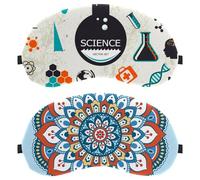 Eslifey 2 Pack Sleep Eye Mask, Blue Mandalas Florals Pattern Blindfolds Sleeping Mask, Eye Shade Cover for Men Women Plane Travel
