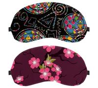 Eslifey 2 Pack Sleep Eye Mask, Cherry Blossom Flower Blindfolds Sleeping Mask, Eye Shade Cover for Men Women Plane Travel