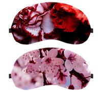 Eslifey 2 Pack Sleep Eye Mask, Cherry Blossom Flowers Blindfolds Sleeping Mask, Eye Shade Cover for Men Women Plane Travel