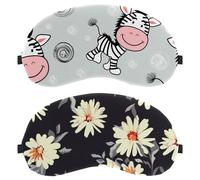 Eslifey 2 Pack Sleep Eye Mask, Daisy Flower Blindfolds Sleeping Mask, Eye Shade Cover for Men Women Plane Travel