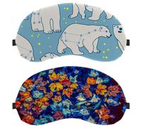 Eslifey 2 Pack Sleep Eye Mask, Fall Leaves Art Blindfolds Sleeping Mask, Eye Shade Cover for Men Women Plane Travel