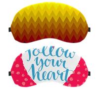 Eslifey 2 Pack Sleep Eye Mask, Follow Your Heart Love (2) Blindfolds Sleeping Mask, Eye Shade Cover for Men Women Plane Travel