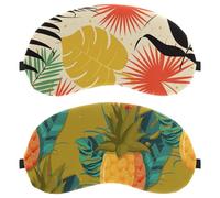 Eslifey 2 Pack Sleep Eye Mask, Fruit Pineapple Colorful Pattern Blindfolds Sleeping Mask, Eye Shade Cover for Men Women Plane Travel