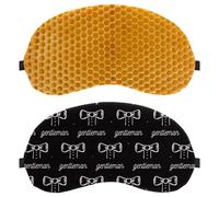 Eslifey 2 Pack Sleep Eye Mask, Gentleman Pattern Blindfolds Sleeping Mask, Eye Shade Cover for Men Women Plane Travel