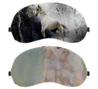Eslifey 2 Pack Sleep Eye Mask, Labrador Retriever Kiss Butterfly Love Dog Blindfolds Sleeping Mask, Eye Shade Cover for Men Women Plane Travel