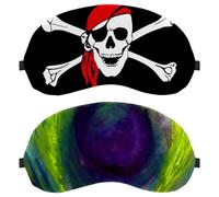 Eslifey 2 Pack Sleep Eye Mask, Peacock Feather Blindfolds Sleeping Mask, Eye Shade Cover for Men Women Plane Travel