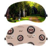Eslifey 2 Pack Sleep Eye Mask, Romantic Little Bear Blindfolds Sleeping Mask, Eye Shade Cover for Men Women Plane Travel