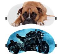 Eslifey 2 Pack Sleep Eye Mask, Sport Motorcycle Bike Blindfolds Sleeping Mask, Eye Shade Cover for Men Women Plane Travel