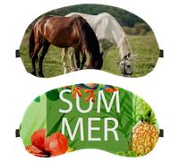 Eslifey 2 Pack Sleep Eye Mask, Summer Frog Tropical Green Blindfolds Sleeping Mask, Eye Shade Cover for Men Women Plane Travel