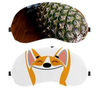 Eslifey 2 Pcs Blackout Eye Masks, Funny Dog I Am Welsh Corgi Eye Sleep Shade Cover with Adjustable Strap for Sleeping Traveling