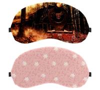 Eslifey 2 Pcs Blackout Eye Masks, Little White Floral Willow Pink Eye Sleep Shade Cover with Adjustable Strap for Sleeping Traveling