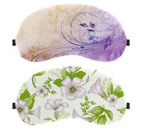 Eslifey 2 Pcs Blackout Eye Masks, Morning Glory Eye Sleep Shade Cover with Adjustable Strap for Sleeping Traveling