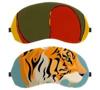 Eslifey 2 Pcs Blackout Eye Masks, Tiger Eye Sleep Shade Cover with Adjustable Strap for Sleeping Traveling