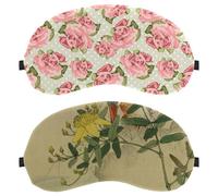 Eslifey 2 Pcs Blackout Eye Masks, Watercolour Watercolor Art Painting Eye Sleep Shade Cover with Adjustable Strap for Sleeping Traveling