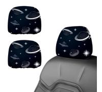 Eslifey 2 PCS Car Seat Headrest Cover, Saturn Planets in Outer Space Reusable Anti-Dirty Headrest Protector, Universal Car Accessories for Cars, Vans, Trucks