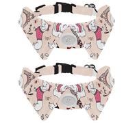 Eslifey 2 Pcs Dog Collar with Bow Tie, Adjustable Dog Formal Tuxedo Collar with Removable Shirt Collar, Cat Collars for Small Pets, Cute Parisian Dachshund Dog Eiffel Tower Pattern