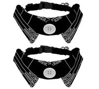 Eslifey 2 PCS Dog Collar with Bowtie and Bell, Black Movie Clapboard Funny Adjustable Lapel Design Cat Bow Tie Collar for Small Pets