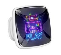 Eslifey 4 Pack Neon Game Controller Drawer Knobs Square Glass Dresser Pulls Glowing in The Dark