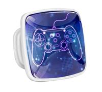 Eslifey 4 Pack Retro Gamepad Controller Drawer Knobs Square Glass Knobs Dresser Pulls Hardware Cupboard Wardrobe Handles for Kitchen, Glowing in The Dark