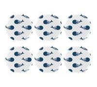 Eslifey 6 Pcs 2.2 Inch Button Badges with Pin, Cute Dolphin Pattern Round Craft Buttons for Craft Supplies, DIY Badges Pins, School Projects