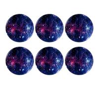 Eslifey 6 Pcs 2.2 Inch Button Badges with Pin, Galaxy Stars Universe Secret Night Round Craft Buttons for Craft Supplies, DIY Badges Pins, School Projects