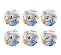 Eslifey 6 Pcs 2.2 Inch Button Badges with Pin, Watercolor Hello Summer Cute Koala Round Craft Buttons for Craft Supplies, DIY Badges Pins, School Projects