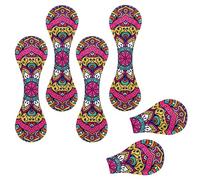 Eslifey 6 PCS Magnetic Bookmarks, Indian Mandala Psychedelic Page Markers Leather Book Mark Book Accessories for Teachers Students Reading