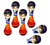 Eslifey 6 Pieces Magnetic Bookmarks, 3D Tai Chi Sun Earth Page Markers Leather Book Mark Book Accessories for Students Teachers Reading