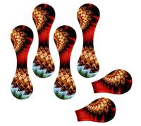 Eslifey 6 Pieces Magnetic Bookmarks, Abstract Beautiful Oriental Dragon Pattern Page Markers Leather Book Mark Book Accessories for Students Teachers Reading