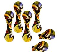 Eslifey 6 Pieces Magnetic Bookmarks, Abstract Face Page Markers Leather Book Mark Book Accessories for Students Teachers Reading