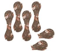 Eslifey 6 Pieces Magnetic Bookmarks, Animal Squirrel Pine Nuts Page Markers Leather Book Mark Book Accessories for Students Teachers Reading