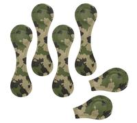 Eslifey 6 Pieces Magnetic Bookmarks, Army Green Camouflage Seamless Pattern Page Markers Leather Book Mark Book Accessories for Students Teachers Reading