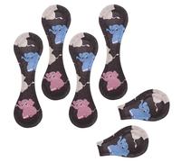 Eslifey 6 Pieces Magnetic Bookmarks, Cartoon Animal Cure Elephant Blue Pink Brown Pattern Page Markers Leather Book Mark Book Accessories for Students Teachers Reading