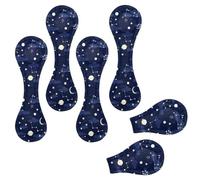 Eslifey 6 Pieces Magnetic Bookmarks, Cartoon Space Galaxy Satrs Planet Pattern Page Markers Leather Book Mark Book Accessories for Students Teachers Reading