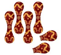 Eslifey 6 Pieces Magnetic Bookmarks, Chinese Gold Dragons Pattern Page Markers Leather Book Mark Book Accessories for Students Teachers Reading