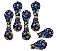 Eslifey 6 Pieces Magnetic Bookmarks, Colorful Cartoon Space Planet Earth Rocket Pattern Page Markers Leather Book Mark Book Accessories for Students Teachers Reading