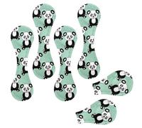 Eslifey 6 Pieces Magnetic Bookmarks, Cute Cartoon Chinese Bear Panda Pattern Page Markers Leather Book Mark Book Accessories for Students Teachers Reading