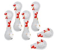 Eslifey 6 Pieces Magnetic Bookmarks, Cute Chicken Family Singing Eat Dance Page Markers Leather Book Mark Book Accessories for Students Teachers Reading