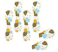 Eslifey 6 Pieces Magnetic Bookmarks, Cute Flying Bees for Honey Pattern Page Markers Leather Book Mark Book Accessories for Students Teachers Reading