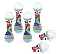 Eslifey 6 Pieces Magnetic Bookmarks, Cute Owl with Scarf Books Page Markers Leather Book Mark Book Accessories for Students Teachers Reading