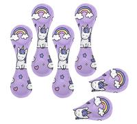 Eslifey 6 Pieces Magnetic Bookmarks, Cute Unicorn Page Markers Leather Book Mark Book Accessories for Students Teachers Reading