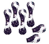 Eslifey 6 Pieces Magnetic Bookmarks, Cute Unicorns Stars and Planet Pattern Page Markers Leather Book Mark Book Accessories for Students Teachers Reading