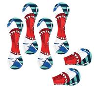 Eslifey 6 Pieces Magnetic Bookmarks, Danger Shark with Jaws Page Markers Leather Book Mark Book Accessories for Students Teachers Reading