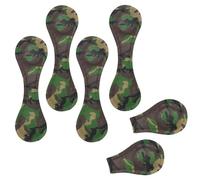 Eslifey 6 Pieces Magnetic Bookmarks, Dark Green Army Military Camouflage Pattern Page Markers Leather Book Mark Book Accessories for Students Teachers Reading