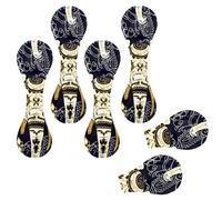 Eslifey 6 Pieces Magnetic Bookmarks, Day of The Dead Sugar Skull Indian Elephant Floral Pattern Page Markers Leather Book Mark Book Accessories for Students Teachers Reading
