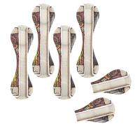 Eslifey 6 Pieces Magnetic Bookmarks, Devil and Justice Tarot Cards Page Markers Leather Book Mark Book Accessories for Students Teachers Reading