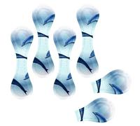 Eslifey 6 Pieces Magnetic Bookmarks, Dolphins Ocean Sea Life Pattern Page Markers Leather Book Mark Book Accessories for Students Teachers Reading