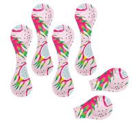 Eslifey 6 Pieces Magnetic Bookmarks, Dragon Fruits Pink Tropical Pitayas Pattern Page Markers Leather Book Mark Book Accessories for Students Teachers Reading