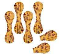 Eslifey 6 Pieces Magnetic Bookmarks, Egypt Ancient Egyptian Hieroglyphs Page Markers Leather Book Mark Book Accessories for Students Teachers Reading